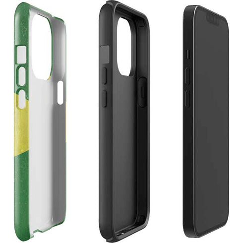 Brazil Flag Distressed iPhone 13 Pro Impact Case